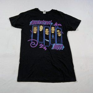 VTG Backstreet Boys Nick Carter Black Women’s Print 90s Boy Bands Tee T-shirt S